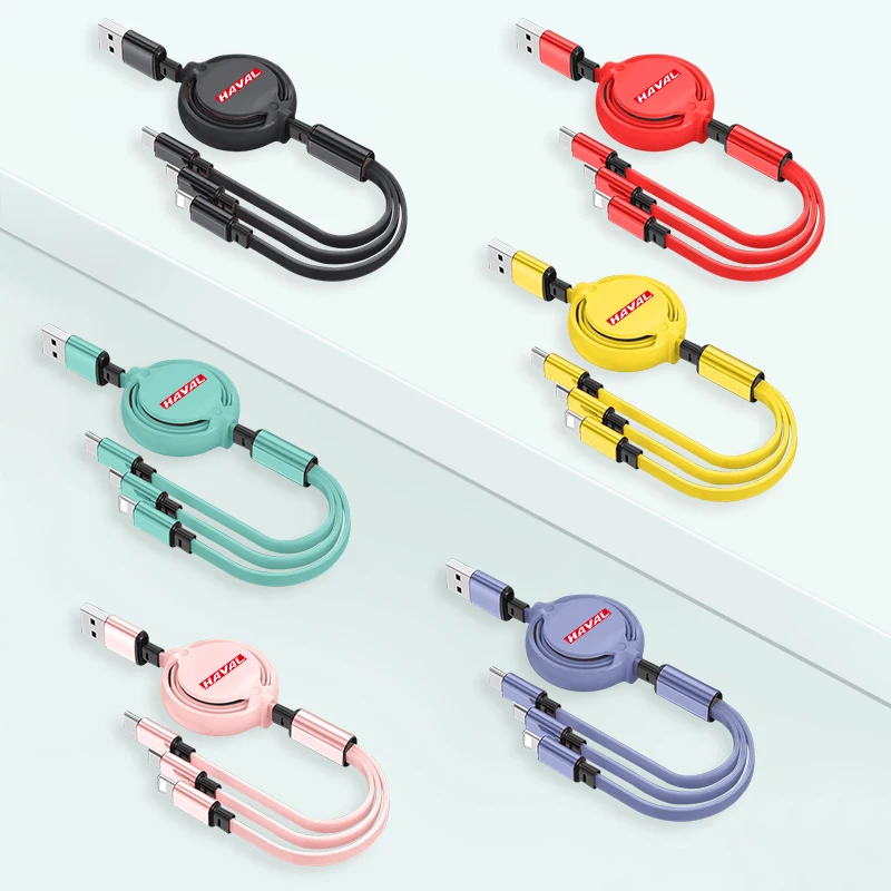 Micro Usb Cable - 3 In 1 Retractable Fast Charge