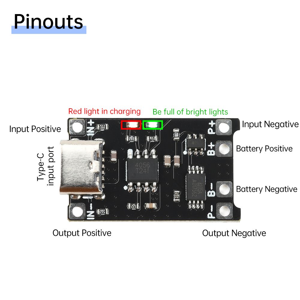 5pcs Type C DC 4-8V TP4056 Li- - огляд і ціна Li Ion Charger Module
