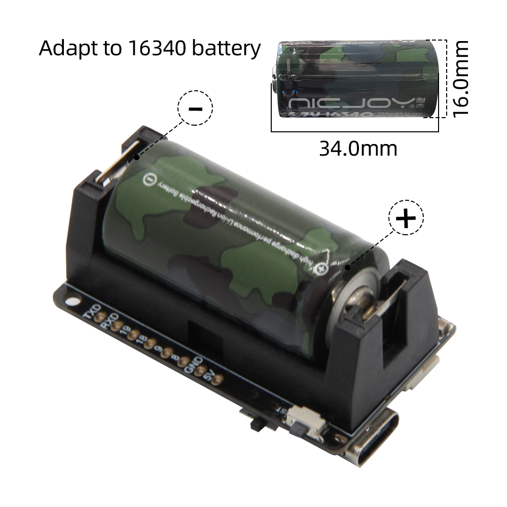 LILYGO® TTGO T-OI Plus ESP32-C - огляд і ціна Esp32 Battery Holder Lipo